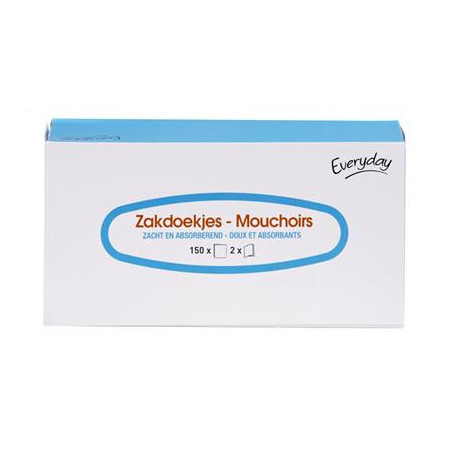 EVERYDAY BOITE MOUCHOIRS 2 EPAISSEURS 150 PC
