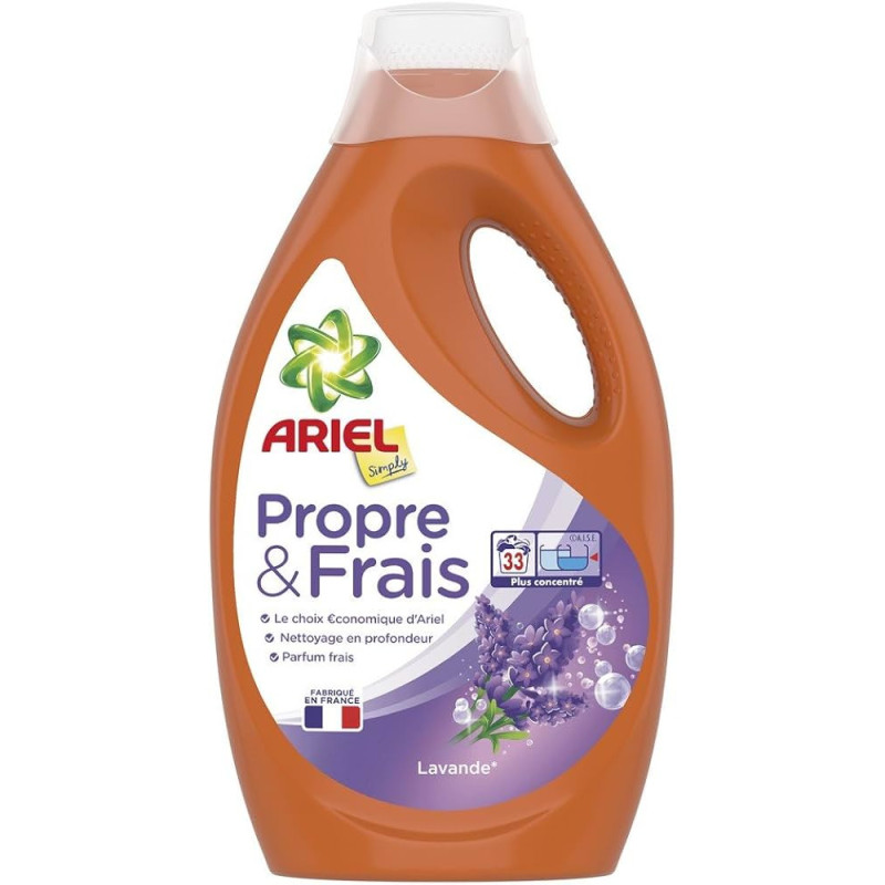 Ariel simply liquide 33D lavande 1.495L