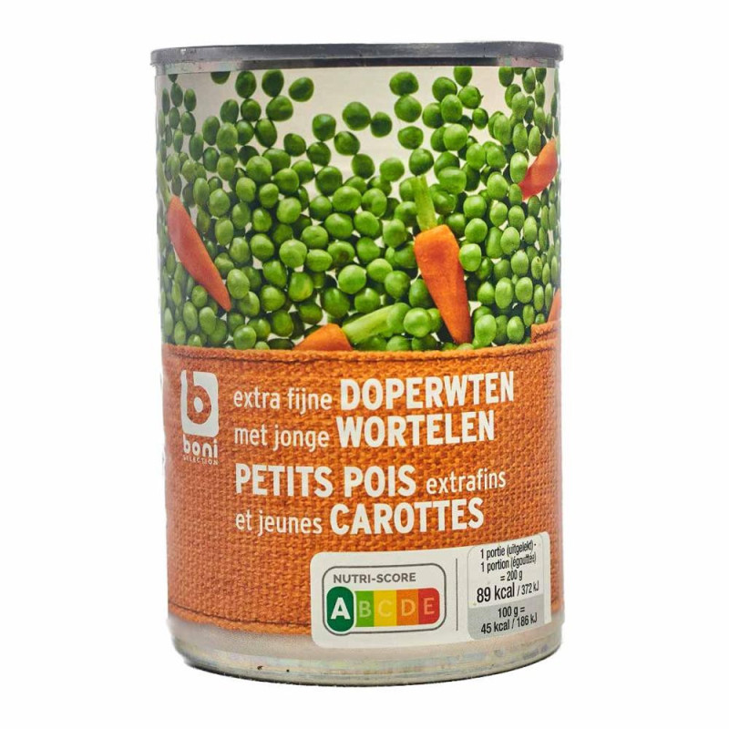 BONI PETITS POIS CAROTTE EF 400G