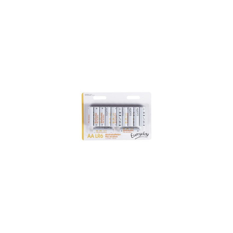EVERYDAY PILES ALCALINE AA LR6 12 PC