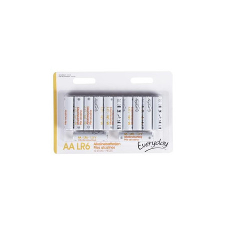 EVERYDAY PILES ALCALINE AA LR6 12 PC