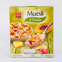 MUESLI CROUSTILLANT AUX 5 FRUITS 500G BF