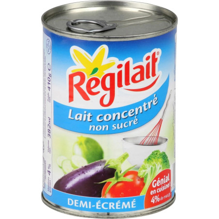Lait concentre non sucre 1/2 ecreme 410G REGILAIT