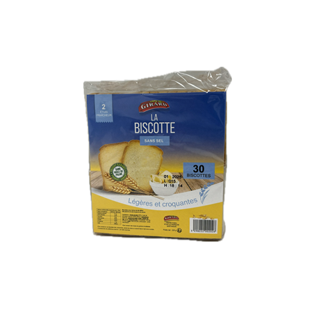 Biscotte 30T S/SEL 225 G