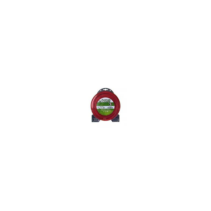 Fil Nylon rouge carre 3mm