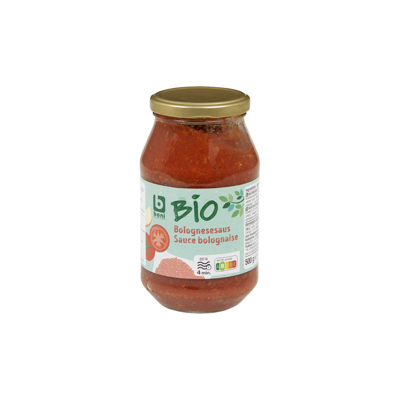 BONI BIO sauce bolognaise 500g ANTI-GASPI DLC 02/06/26