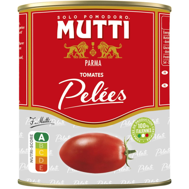 TOMATES PELEES ENTIERES 800G - MUTTI