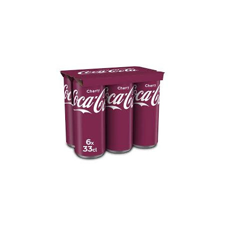 LOT 6 BOITES CHERRY COCA COLA 33CL