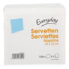 EVERYDAY SERVIETTES BLANCHES 33X33CM 100 PC
