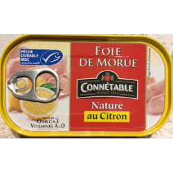 Foie morue nature citron 121g