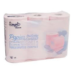 PAPIER TOILETTE COMPACT 6RLX PP