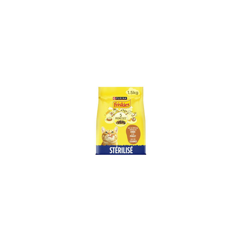 FRISKIES CHAT STERILISE DINDE 1,5KG