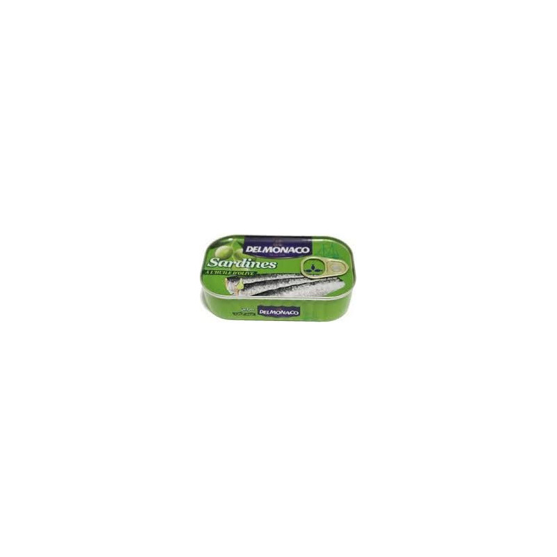 SARDINE HUILE OLIVE 125GR - DEL MONACO