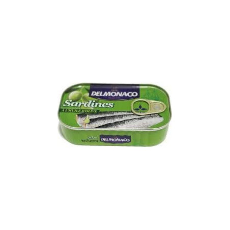 SARDINE HUILE OLIVE 125GR - DEL MONACO