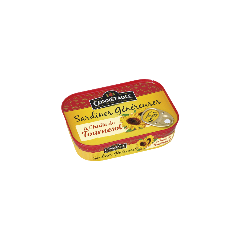Sardines genereuses huile tournesol 140G