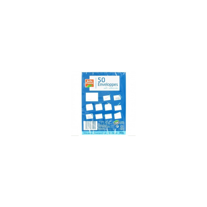 PQ 50 ENVELOP BLANCH AUTO ADHESIVE 162X114 B FRANCE