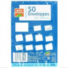 PQ 50 ENVELOP BLANCH AUTO ADHESIVE 162X114 B FRANCE
