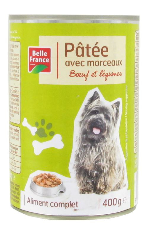 3X2 PATEE CHIEN VIANDE LEGUMES BELLE FRANCE