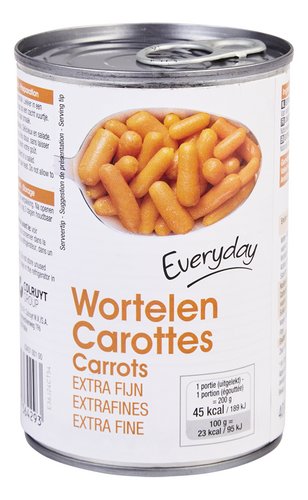 EVERYDAY carottes tres fines cons 400g