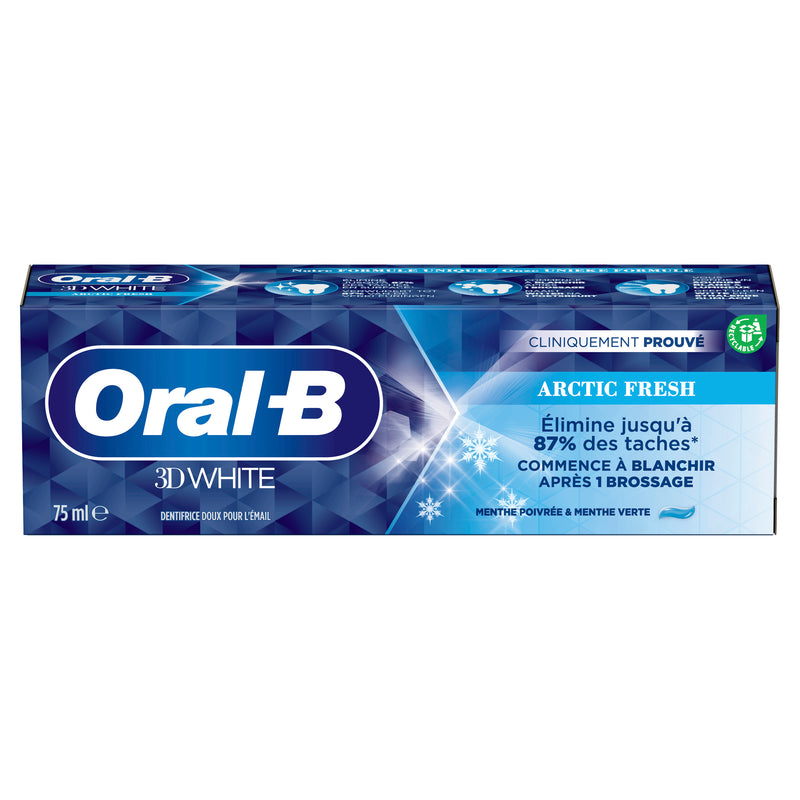 Oral B Dentifrice 75ML 3D White Artic fresh