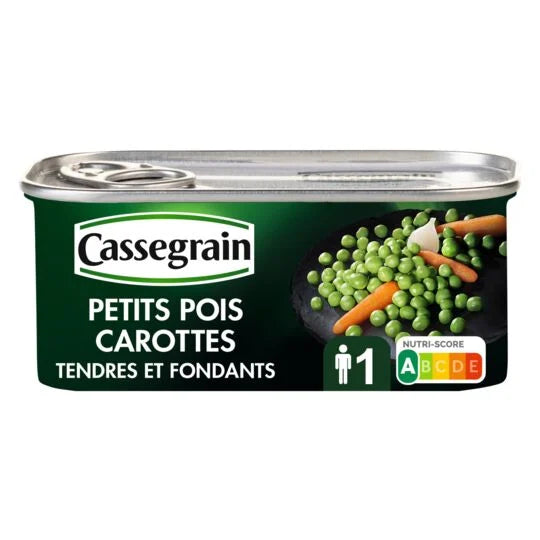 1x2 PETITS POIS ET JEUNES CAROTTES CASSEGRAIN