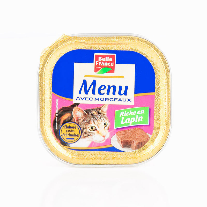 BARQUETTE POUR CHAT LAPIN 100G BELLE FRANCE